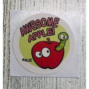 scratch & sniff happy Allie scented Sticker Matte Single Awesome Apple